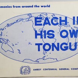 Each in his own Tongue